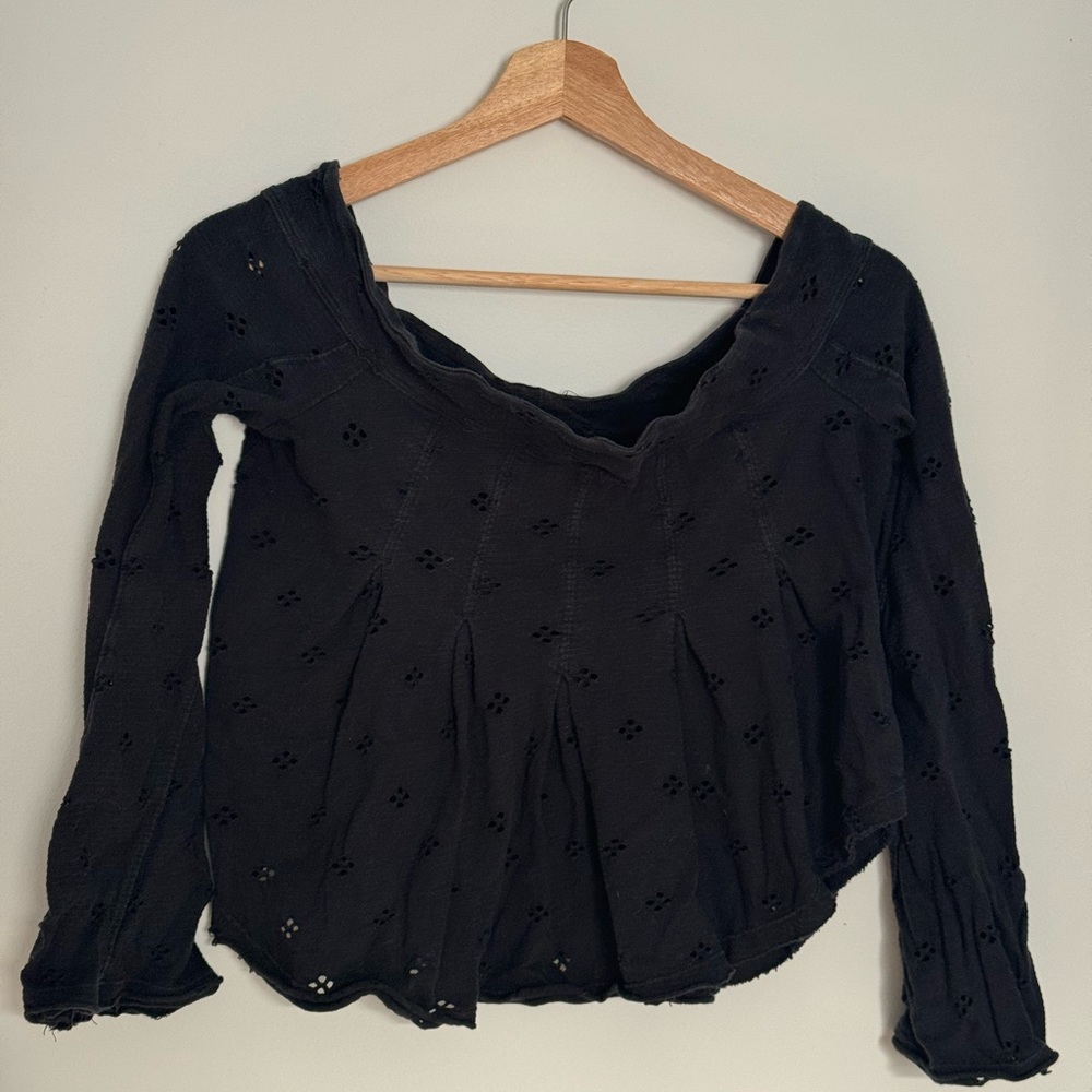 Free People Eyelet Top